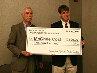 The first award was presented to McGhee Cost (right) pictured below with Murray (left).